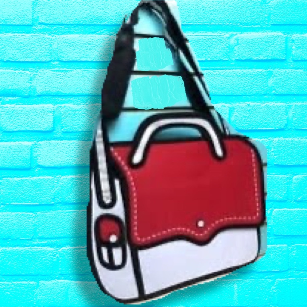 2-D “JUMP FROM PAPER’-ESQUE MESSENGER BAG!